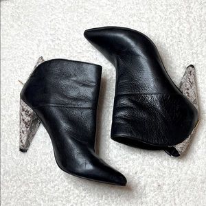 Dolce Vita Black Leather Ankle Boots
